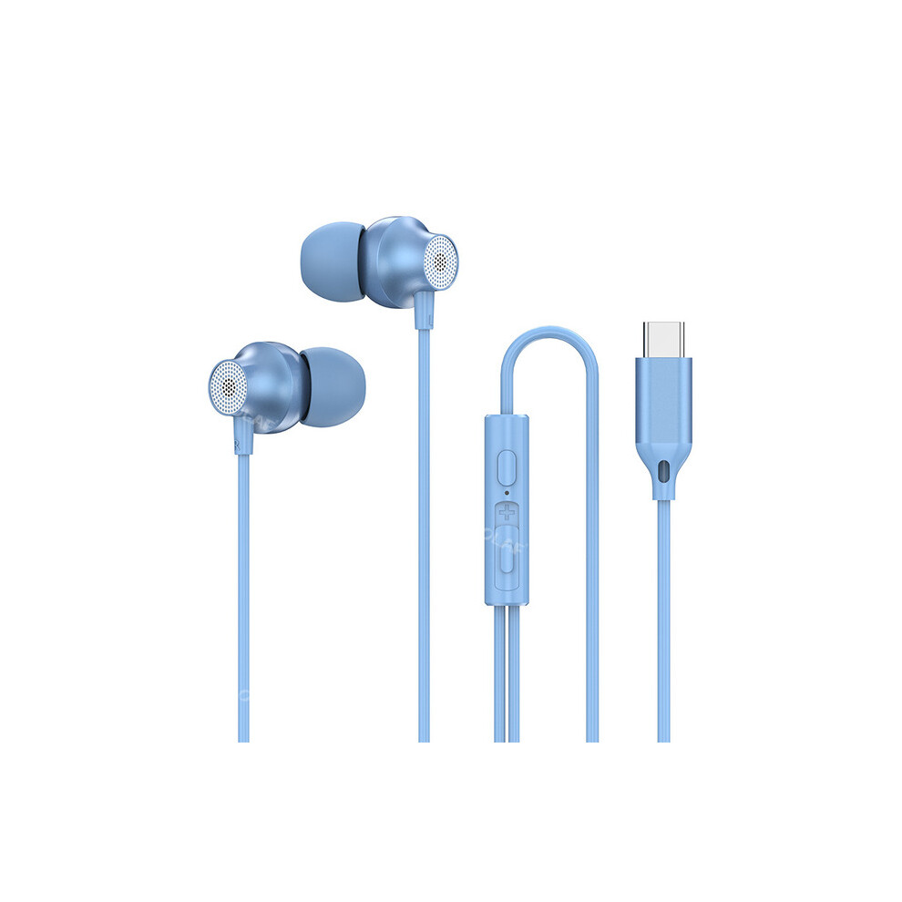 (A- Type C) Olaf Wired Earphones Type C/3.5Mm In-Ear Headphone With Mic Handsfree Earbuds Sport Running Headset For Huawei Xiaomi Universal Blue 4851204982939