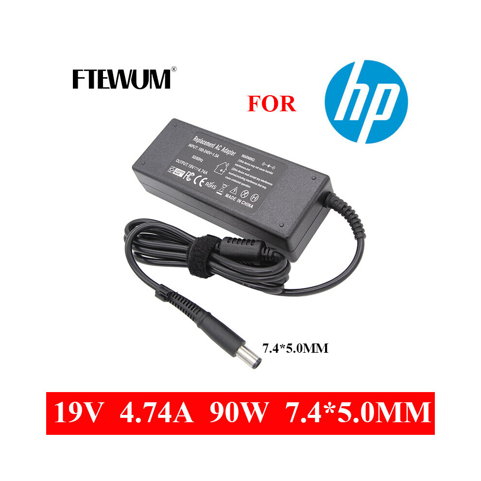 (A-) Ftewum 19V 4.74A 90W 7.4*5.0Mm Power Ac Laptop Adapter For Hp Pavilion Dv3 Dv4 Dv5 Dv6 8460P 8530P 8560W Probook 430 G1 Charger 4855672912917