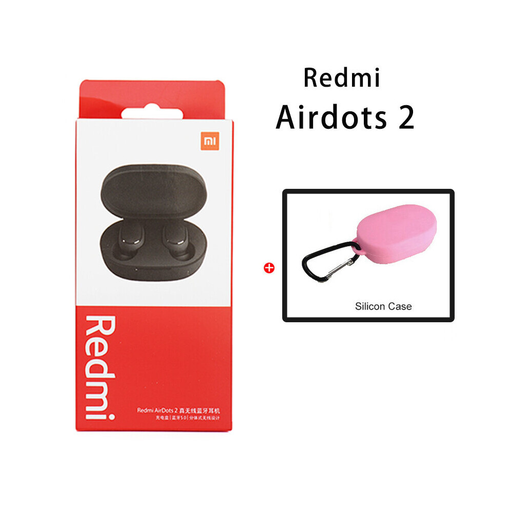 (A-Airdots 2 ) Xiaomi Mi Airdots 2 Earbuds True Wireless Earphone Bluetooth 5.0 Headset With Mic Charging Earphone In-Ear Stereo Bass Red 4851204946214