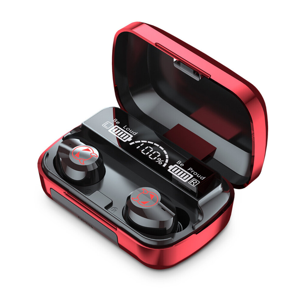 (A-) Headphones Bluetooth Wireless Earphones 5.1 Gaming Headset Earbuds Sport Noise Canceling Running Tws Microphone New Red 4851205061718