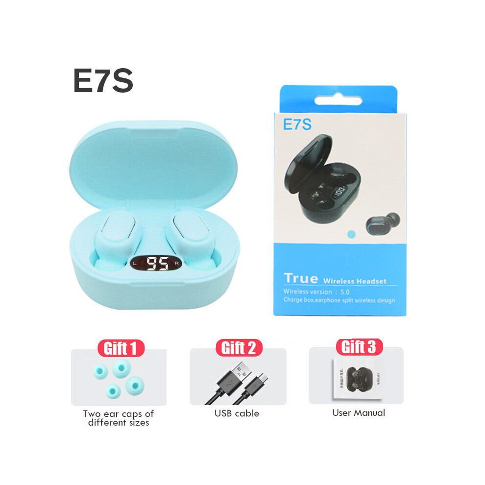(A-005) E7s Tws Wireless Bluetooth Earphones Stereo Sport Gaming Headsets In-Ear Earbuds With Mic Touch Control Smart Display Headphones 4851204885742
