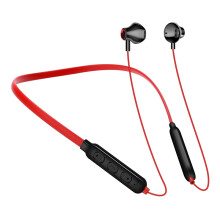 (a-Red) G02 Magnetic Wireless Bluetooth Earphones Neckband Stereo Sports Headset Handsfree Earbuds Headphones With Mic For All Phones