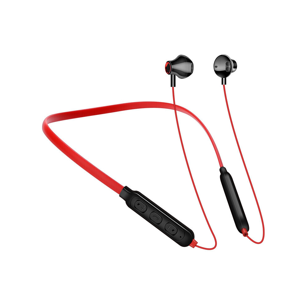 Photos - Headphones  G02 Magnetic Wireless Bluetooth Earphones Neckband Stereo Sports Headset Handsfree Earbuds  With Mic For A(a-Red)