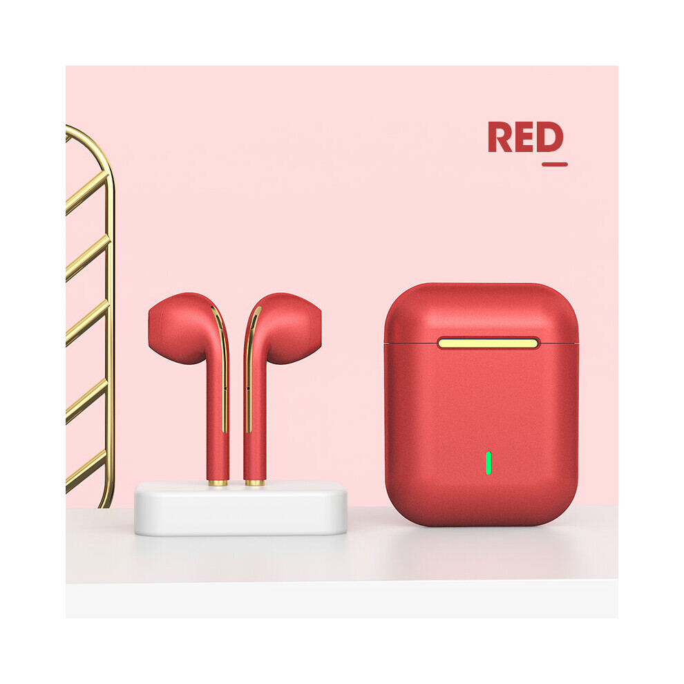 (A-) J18 Tws Origina Wireless Headphones Handfree Bluetooth Earphones Headset Gamer In Ear Earbuds For Women Men Smartphone Red 4851204957500