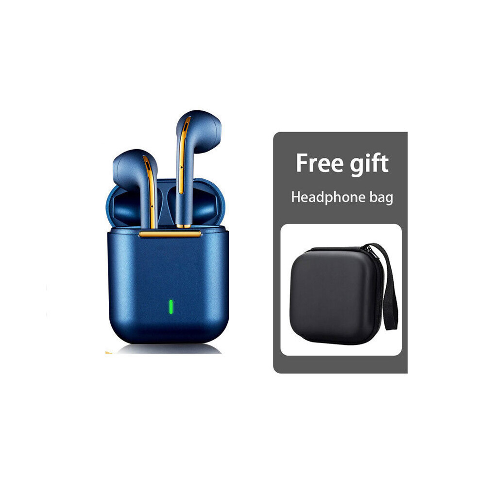 (A- With Bag) J18 Tws Origina Wireless Headphones Handfree Tooth Earphones Headset Gamer In Ear Earbuds For Women Men Smartphone Blue 4851204957418