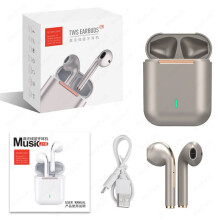 (a-Rose Gold) Original Air J18 TWS Pro Wireless Headphones Bluetooth Earphone Earpod Earbuds Gaming Headset for Xiaomi IPhone Apple Earphones