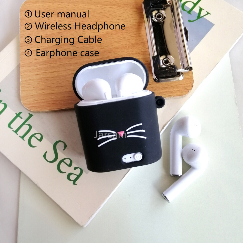 (a-blackbeard) NEW TWS Wireless Earphone Bluetooth Stereo Air Earbuds Sports Gaming Headset For iPhone XIAOMI Android Smartphone-image-OPC-PBYQP55-NEW