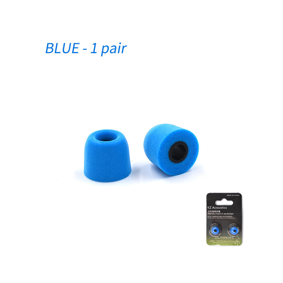 (A- 1 Pair (2Pcs)) Kz Headset Ear Pads 3Pair(6Pcs) Noise Isolating Comfortble Memory Foam Ear Tips Earbuds For Original In Earphone Headphones Blue 4851204882680