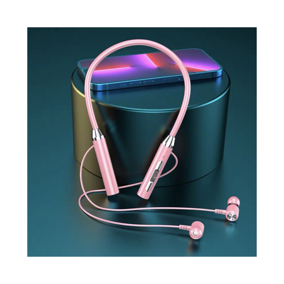 (A-) Olaf Neckband Hearphones Wireless Earphone Bluetooth 5.0 Sport Earphones Waterproof Tws Headset With Microphone Magnetic Earbuds Pink 4851205043370