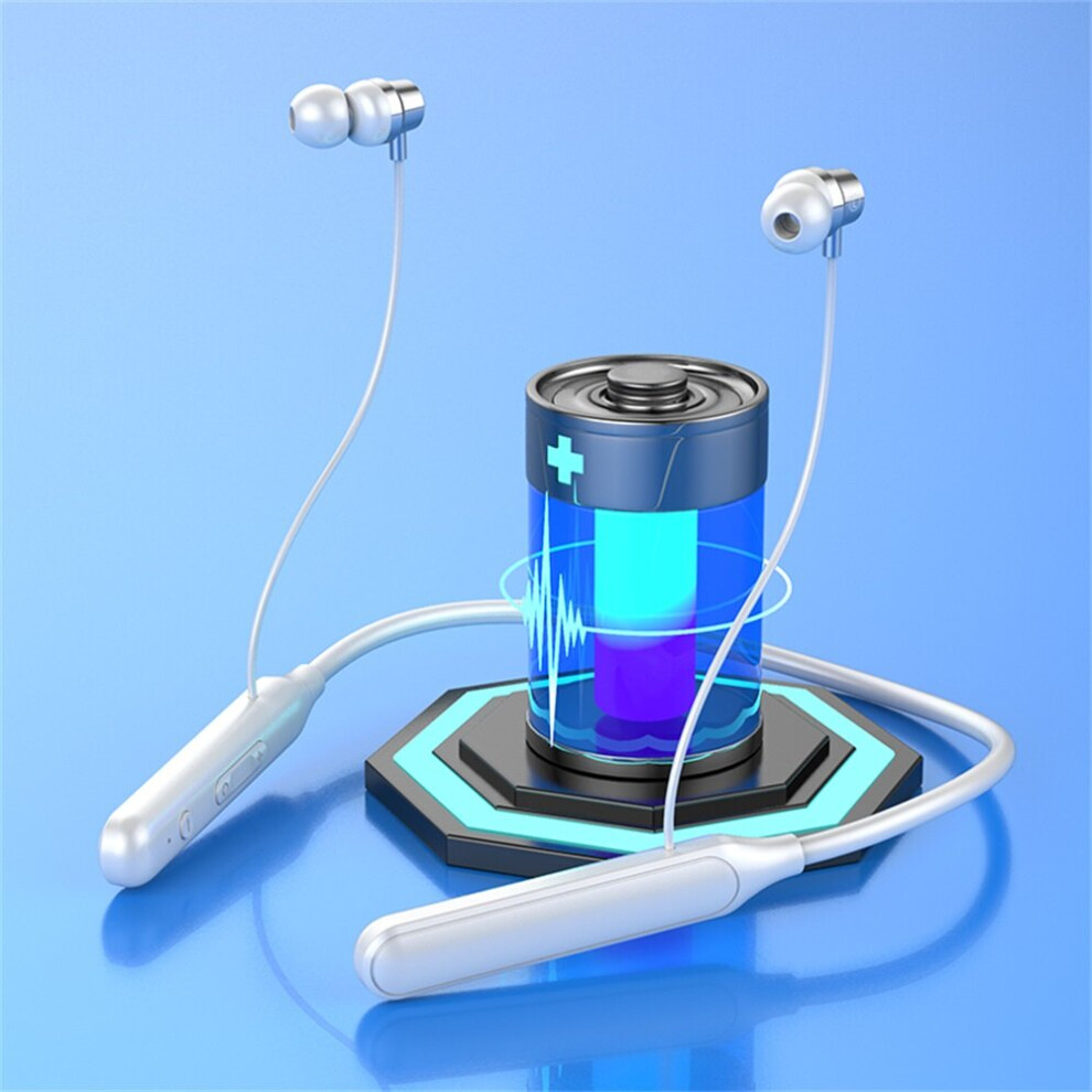 (A-G6 ) Olaf Bluetooth 5.0 Neckband Earphone Wireless Headphone Magnetic Adsorption Sport Earbud Earphone Waterproof In-Ear Hifi Headset White 4851204911014