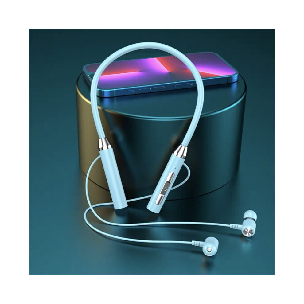 (A-) Olaf Neckband Hearphones Wireless Earphone Tooth 5.0 Sport Earphones Waterproof Tws Headset With Microphone Magnetic Earbuds Blue 4851205043363