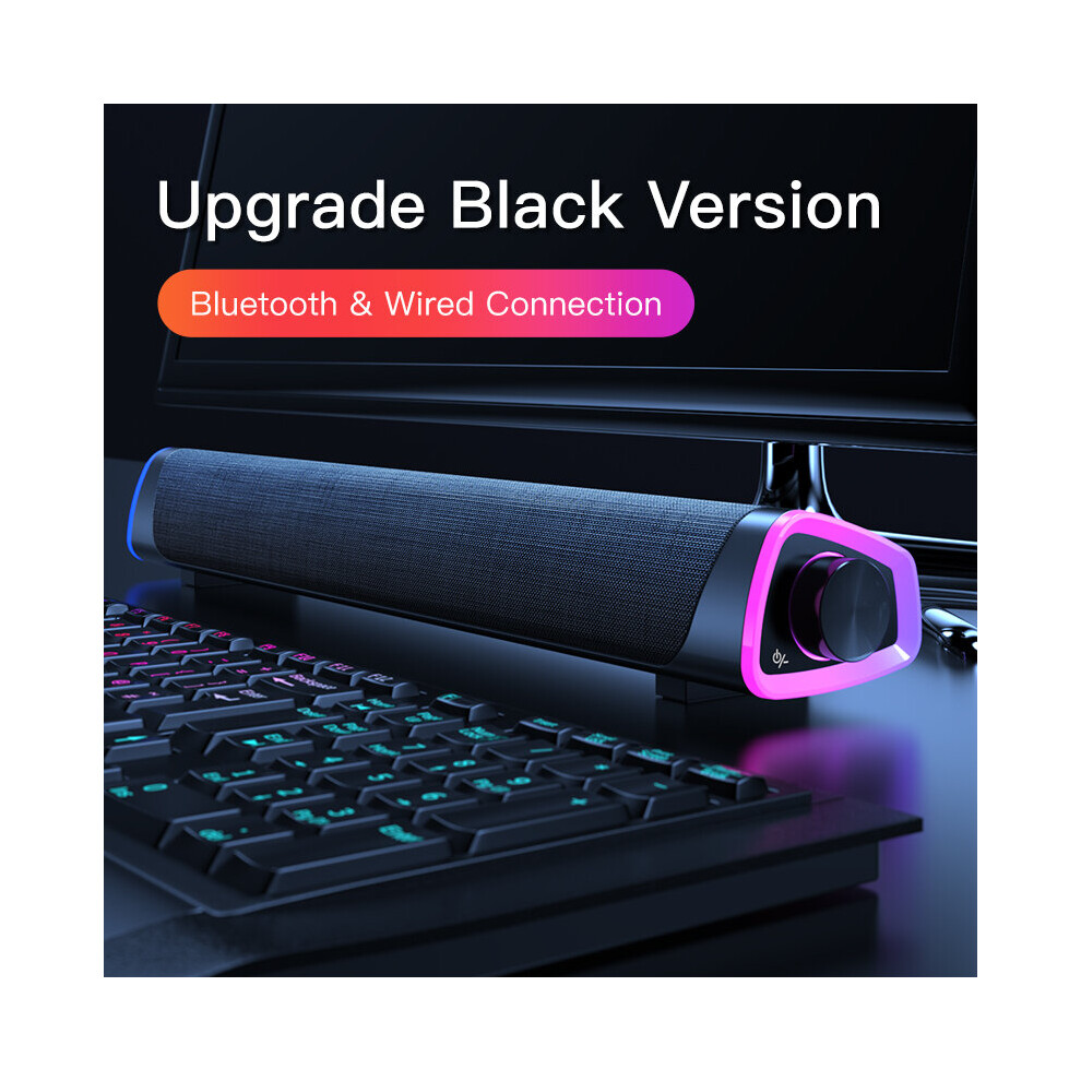 (A-Khaki) 4D Computer Speaker Bar Stereo Subwoofer Bluetooth 5.0 Speaker Subwoofer 3D Home Surround Speakers For Pc Theater Aux 3.5Mm 4854472198859