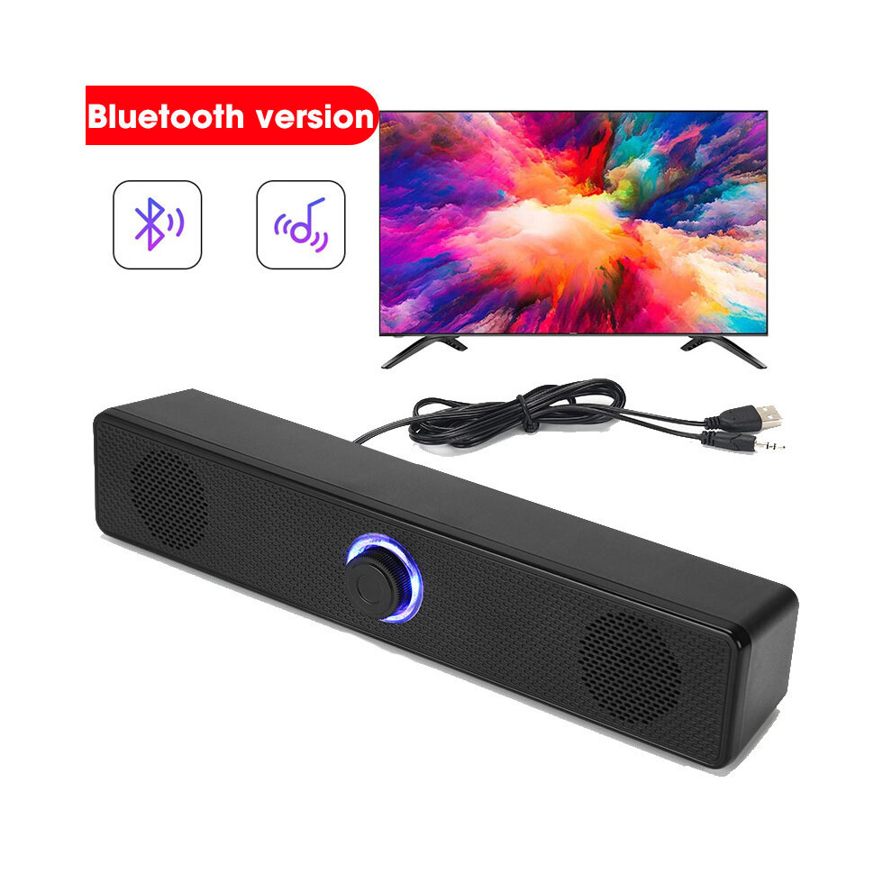 (a-Wine Red) 4D Computer Speaker Bar Stereo Subwoofer Bluetooth 5.0 Speaker Subwoofer 3D Home Surround Speakers for PC Theater Aux 3.5mm