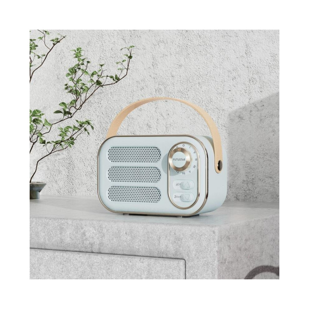 (A-) Mini Retro Speaker Tooth Speakers Dw13 Classical Retro Audio Music Player Sound Stereo Portable Travel Music Player As Gift Blue 4854472221144