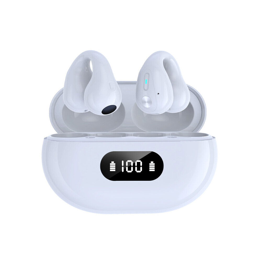 (A-002) Tws Q80 Wireless Headphones Bluetooth 5.3 Bone Conduction Earphones Earclip Design Touch Control Led Earbuds Sports Headsets 4851204899107