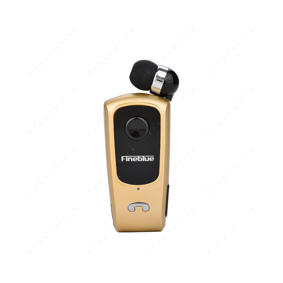 (A-) Fineblue F920 Wireless Earphone Bluetooth Headset Ears In Lotus With Wire Clip Earphones Handsfree Earbuds Retractable Headphone Gold 4851204869131