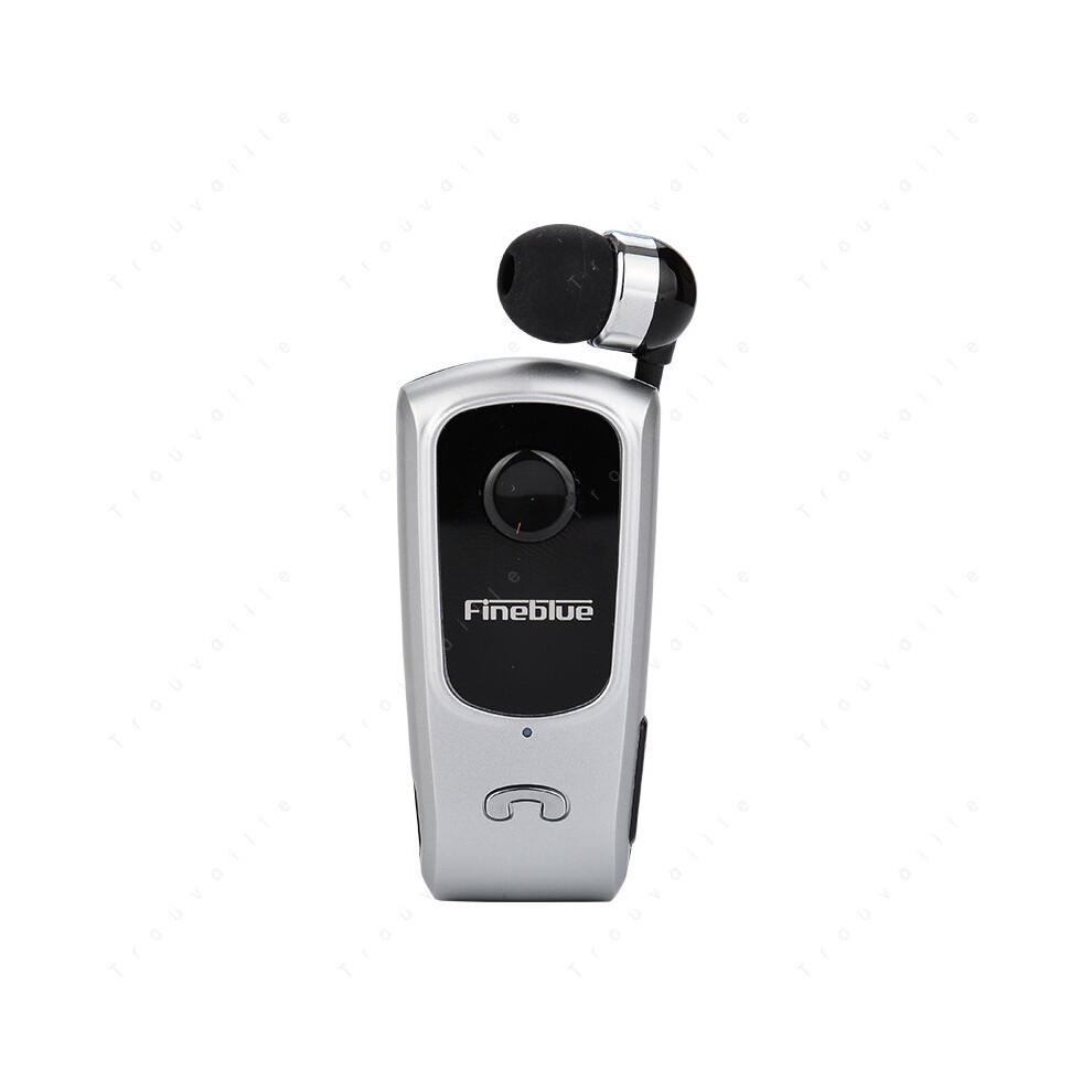 (A-) Fineblue F920 Wireless Earphone Bluetooth Headset Ears In Lotus With Wire Clip Earphones Handsfree Earbuds Retractable Headphone Silver 4851204869155