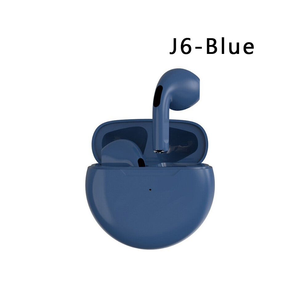 (A-J6-) Tws Air Pro 6 Earphone Tooth Headphones With Mic 9D Stereo Hifi Earbuds For Iphone Ios Android Wireless Tooth Headset Blue 4851205010914