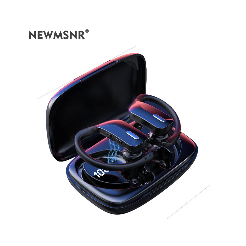 (a-Black) TWS T17 Wireless Bluetooth Headphones Earphone Sport Earbuds Gaming Headsets LED Display Music Earphones ENC call noise cancel