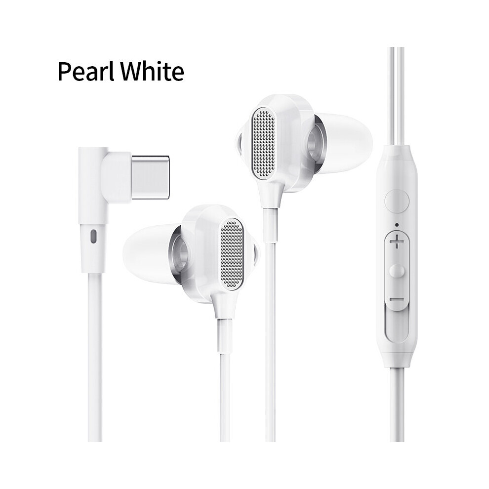 (A-Q71 Type C) N720 3.5Mm Wired Earphonestype-C Headphones Wired Hifi Bass Stereo Noice Cancelling Earbuds Sport Running Music Headset With Mic White 4853106760592