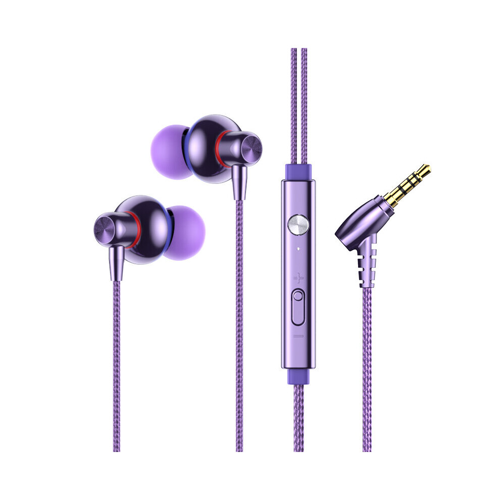(A-N730 3.5Mm) N720 3.5Mm Wired Earphonestype-C Headphones Wired Hifi Bass Stereo Noice Cancelling Earbuds Sport Running Music Headset With Mic Purple 4853106760523