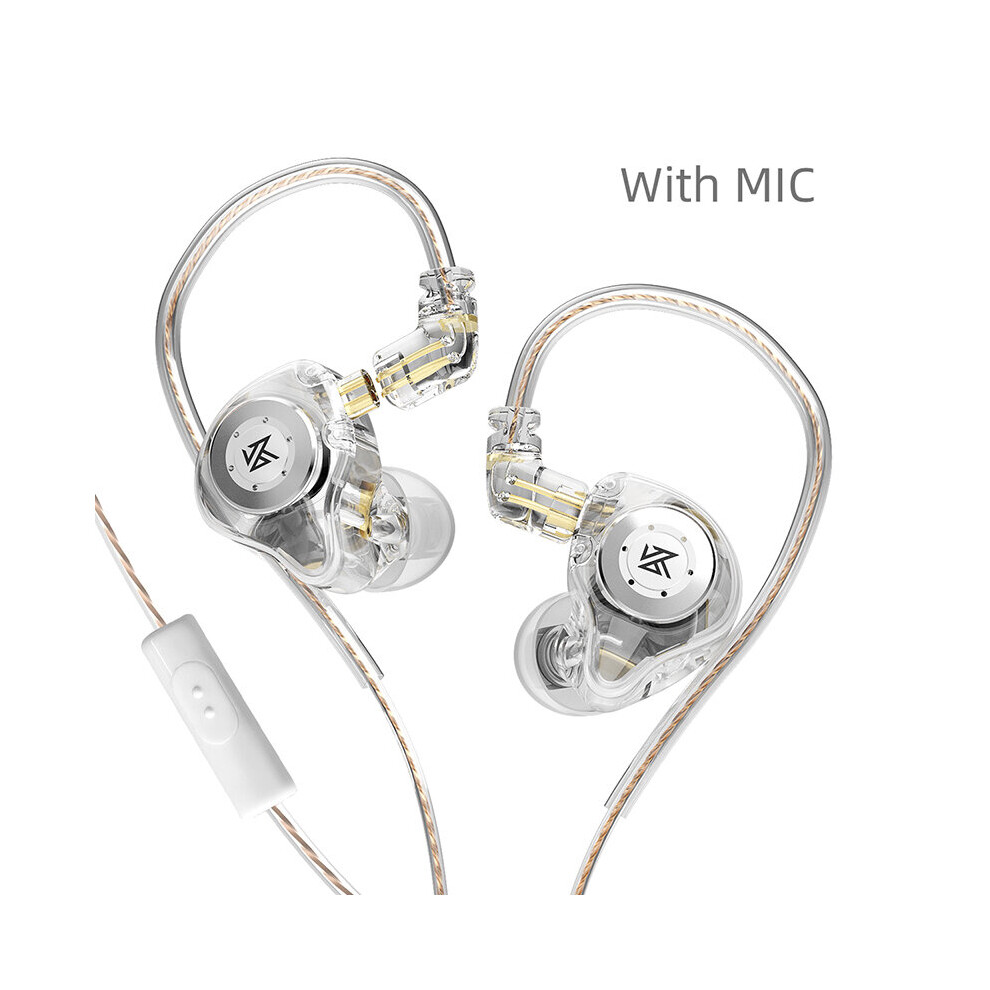 (A- With Mic) Kz Edx Pro Wired Earphone In Ear Bass Hifi Headphones With Microphone Sport Game Monitor Earbuds Noice Cancelling Headset White 4851205035870