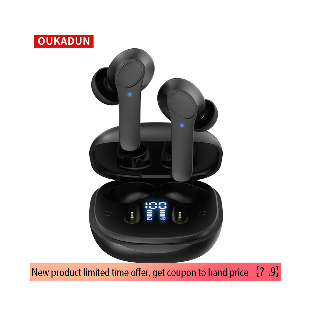 (A-) Tws Headphones Wireless Bluetooth 5.0 Headphones Waterproof Sports Headphones Noise Cancelling Earbuds With Microphone Universal Black 4851204928258