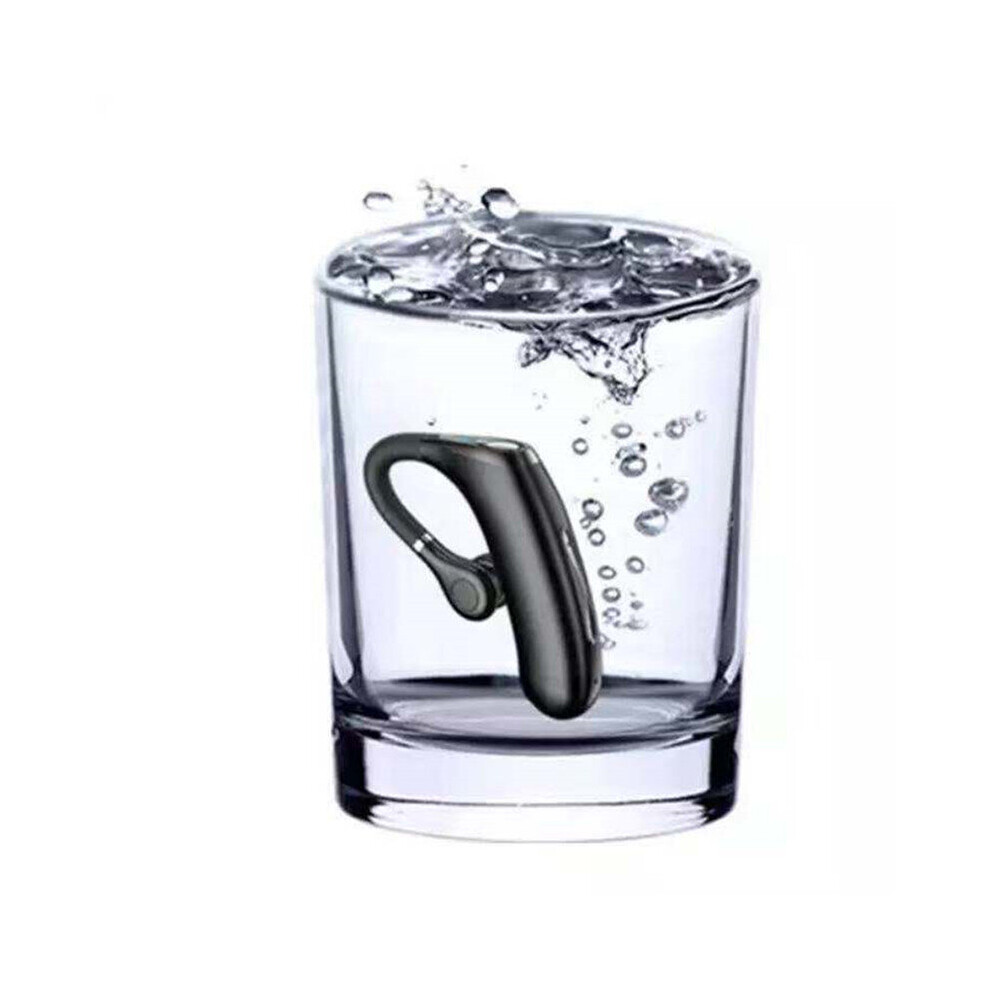 (A- Waterproof) New Wireless Bluetooth Earphone Business Headset Ipx7 Waterproof Earbuds Noise Reduction Music Earpiece With Mic For Driver Black 4851204994314
