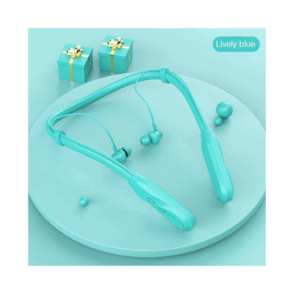 (A-) Eardeco 120 Hour Playback Tooth Headphones Bass Wireless Earphones Neckband 5.1 Headphone With Mic Sport Music Headset Stere Blue 4851204894171