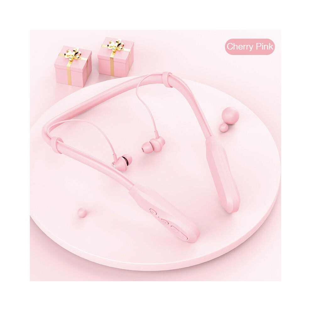 (A-) Eardeco 120 Hour Playback Bluetooth Headphones Bass Wireless Earphones Neckband 5.1 Headphone With Mic Sport Music Headset Stere Pink 4851204894188