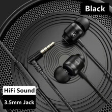 (a-Black 3.5MM Jack) DISOUR Magnetic Gamer Wired Earphones Gaming Metal HiFi Bass Stereo 3.5mm Type C Earbuds L Jack For Phone Computer Mic Headphone