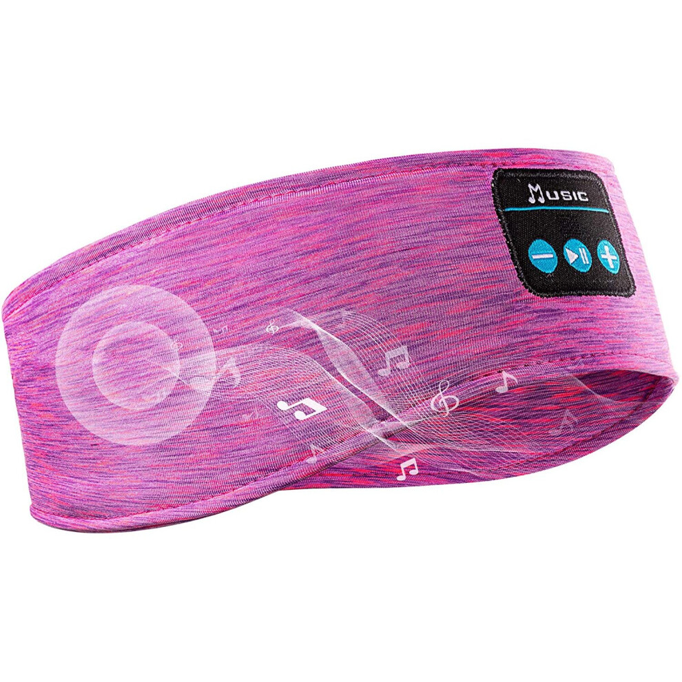 Dechoicelife (A-Rose ) Sleep Headphones Sleeping Headphones Bluetooth 5.2 Headband Wireless Music Eye Mask Earbuds For Side Sleeper Running Travel Yoga Red