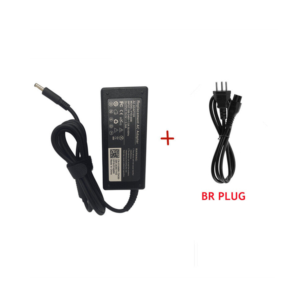 (A-Adapter With Br Plug) 19.5V 3.34A 4.5*3.0Mm 65W Laptop Ac Power Adapter Charger For Dell Inspiron 15 5558 3558 3551 3552 5551 5559 3147 La65ns2-01 4855672970757