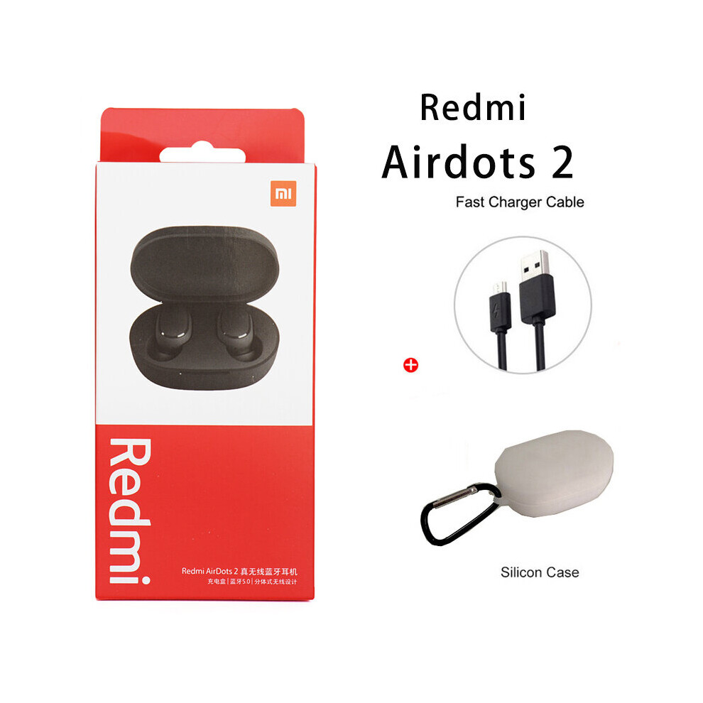 (A-Airdots 2White) Original Xiaomi Redmi Airdots 2 Tws Wireless Bluetooth 5.0 Earphone Wireless Earbuds Basic Redmi 2 Auto Link Twsej061ls With Mic 4851204884189