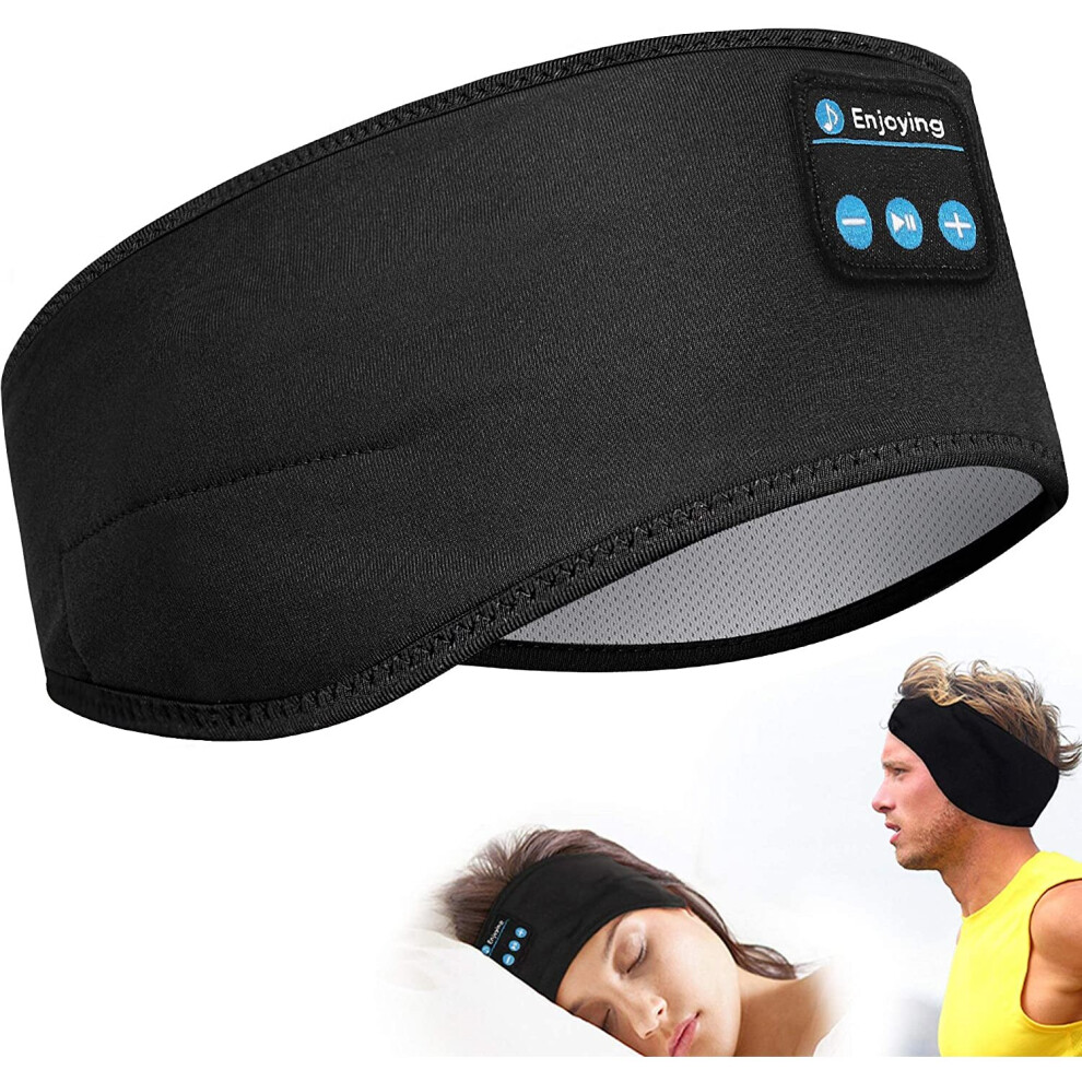 (a-black) Thin Soft Elastic Comfortable Bluetooth Sports Bandana Headband Music Eye Mask Headband Wireless Bluetooth Sports Yoga Band Spea-image-OPC-PBYQS6B-NEW
