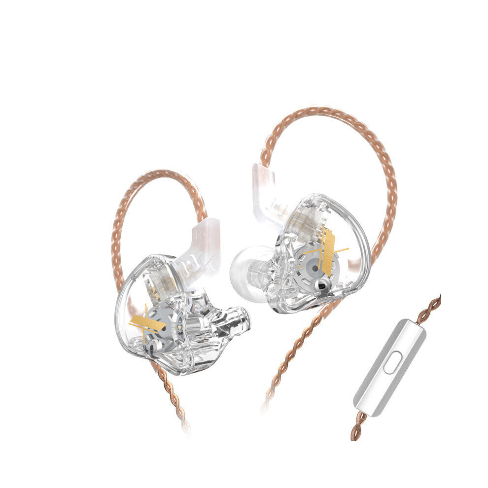 (A-Edx Tt With Mic) Kz Edx Bass In Ear Earphones Hifi Music Stereo Earbuds Active Noise Cancelling Mobile Phone Headphones With Microphone Headset 4851204911779