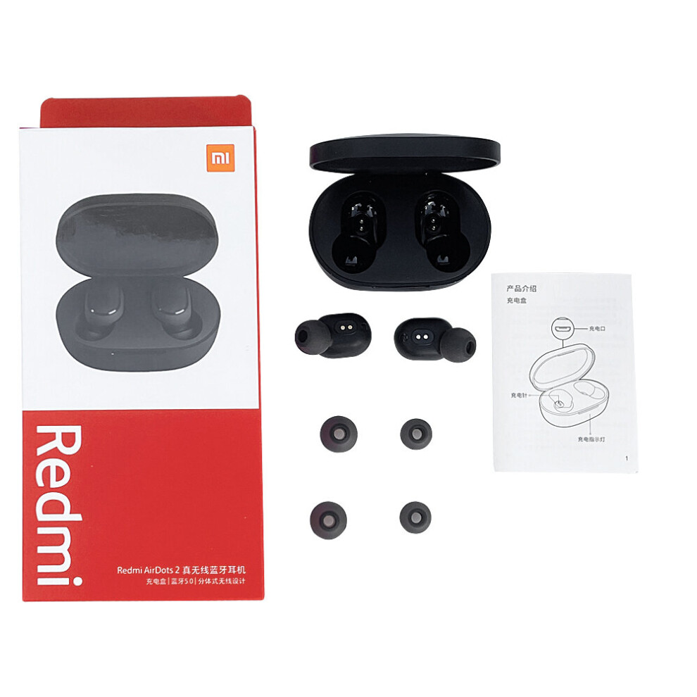 (A-Airdots 2) Original Xiaomi Redmi Airdots 2 Tws Wireless Bluetooth 5.0 Earphone Wireless Earbuds Basic Redmi 2 Auto Link Twsej061ls With Mic 4851204884110