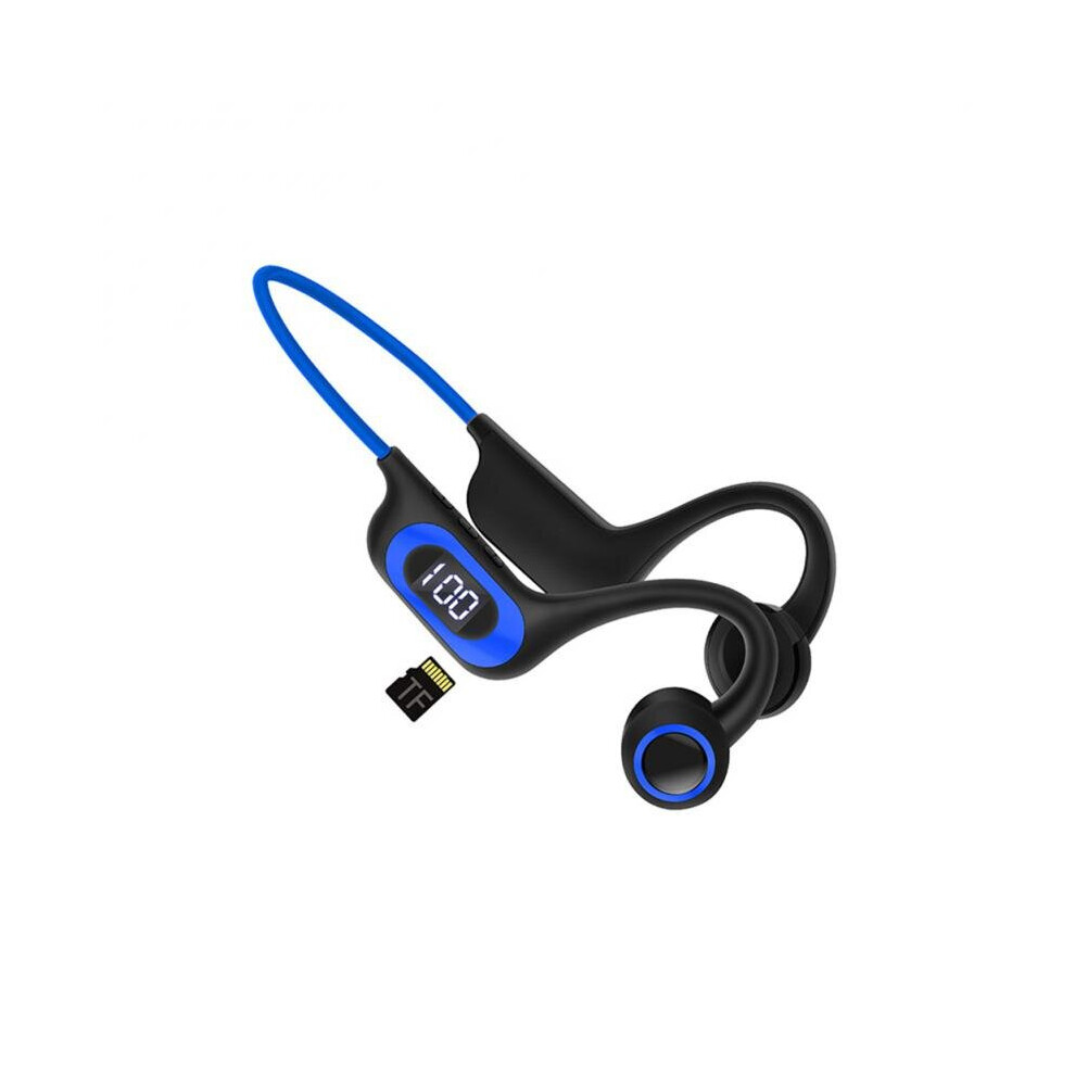 (A-) Bone Conduction Earphone Wireless Tooth 5.3 Headphone Outdoor Sport Earbud Headset With Mic For Android Ios Support Sd Card Blue 4851204896656