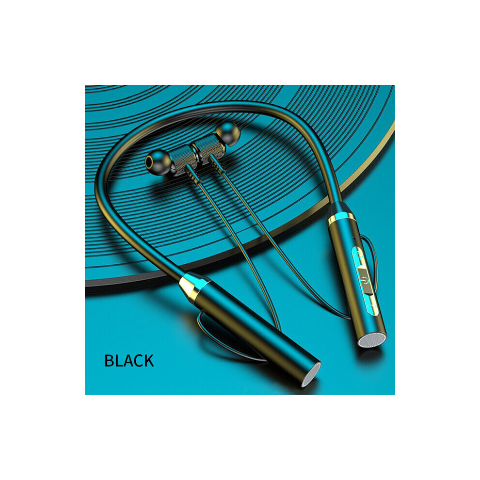 (A-) Bluetooth Earphones Wireless Headphones Magnetic Sport Neckband Neck-Hanging Tws Earbuds Wireless Blutooth 5.0 Headset With Mic Black 4851205003220