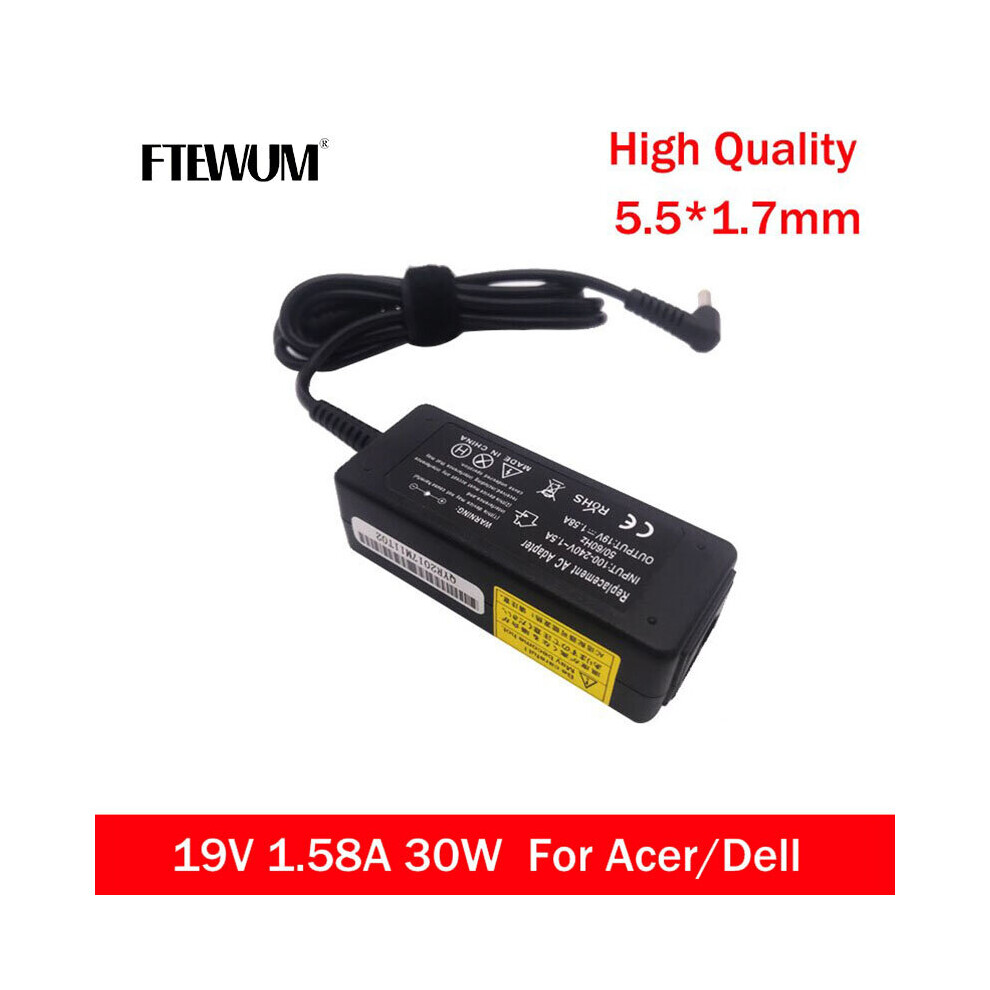 (A-) Portable Adapter 19V 1.58A 30W 5.5*1.7Mm Laptop Charger Ac Dc Adapter For Acer For Dell Inspiron Mini 9 10 12 1010 Power Supply 4855672978197