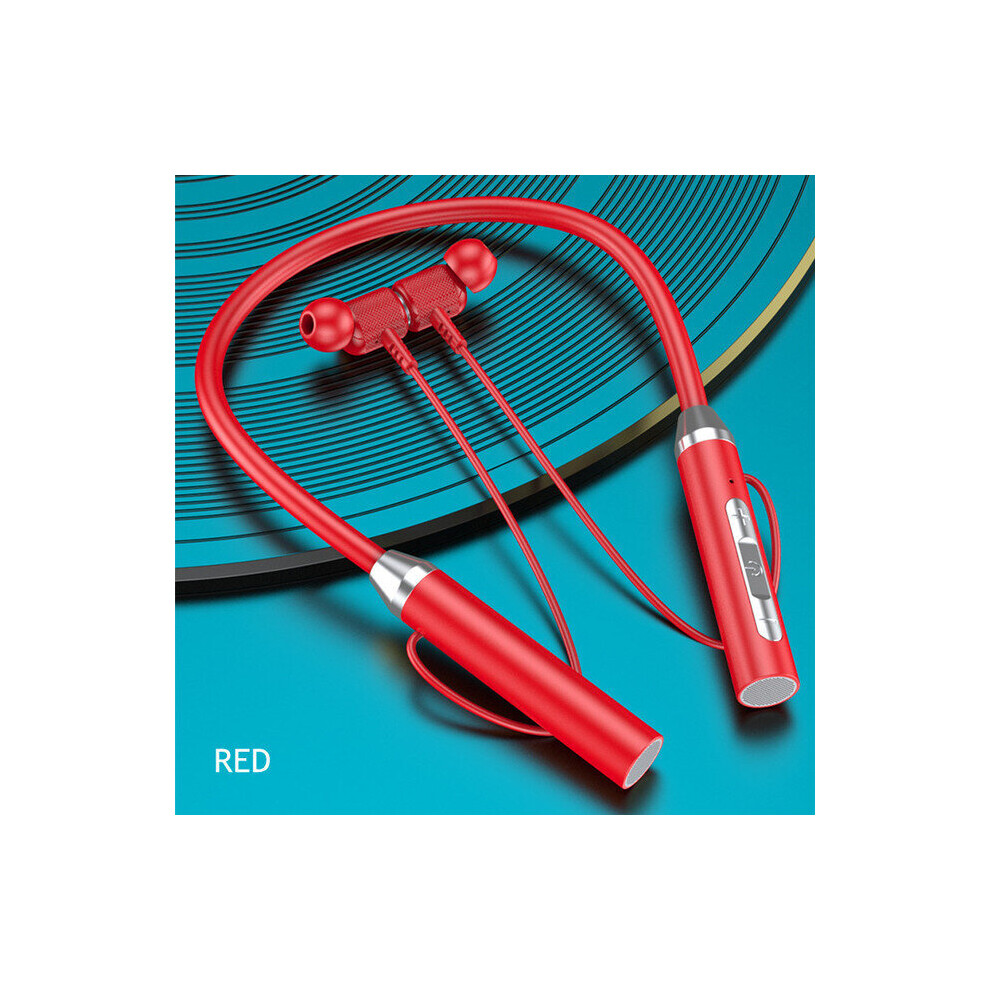 (A-) Bluetooth Earphones Wireless Headphones Magnetic Sport Neckband Neck-Hanging Tws Earbuds Wireless Blutooth 5.0 Headset With Mic Red 4851205003268