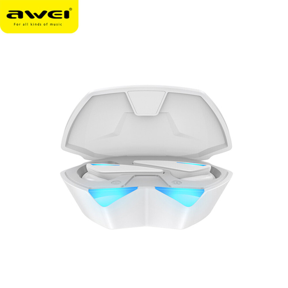 (A-) Awei Bluetooth Earphones V5.3 Tws Wireless Headphones Hifi Stereo Headset Touch Control Earbuds Automatic Pairing Smartearphone White 4851205047088