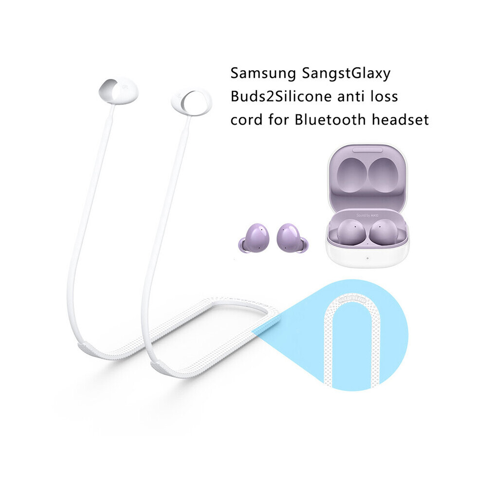 (A-Wt) Silicone Neck String Anti-Lost Earbuds Strap For Samsung Galaxy Buds 2 Headphone Holder Rope Cable Headset Accessories 4851205023952
