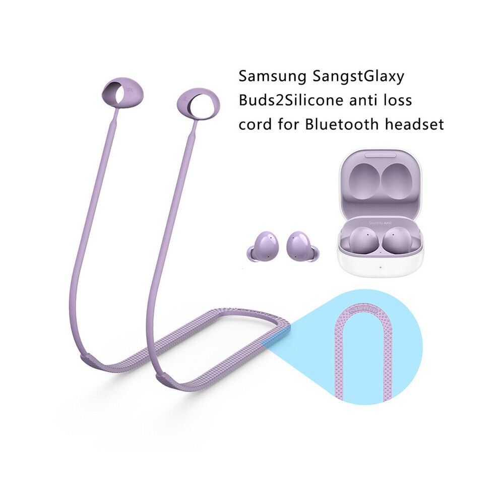 (A-Pp) Silicone Neck String Anti-Lost Earbuds Strap For Samsung Galaxy Buds 2 Headphone Holder Rope Cable Headset Accessories 4851205023945