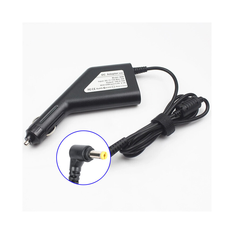 (A-) Car Charger Adapter 19V 4.74A 90W Power Laptop Charger For Acer Aspire Travelmate Aspire One 4855673000095