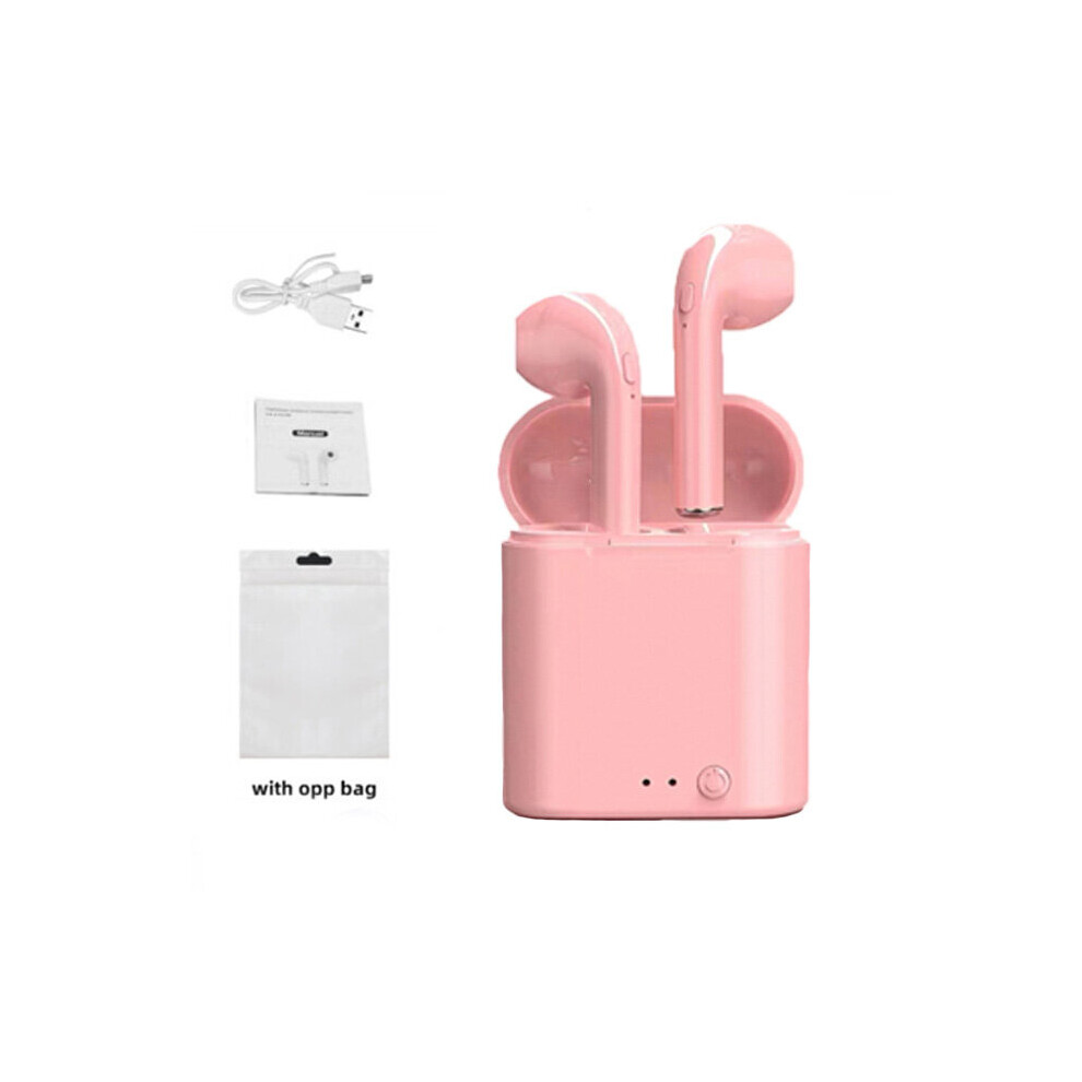 (A-) Wireless Earphones Bluetooth 5.0 I7s Tws Mini Headphone Earbuds With Charging Box Headset Earpieces For Xiaomi Iphone Allphone Pink 4851204997322