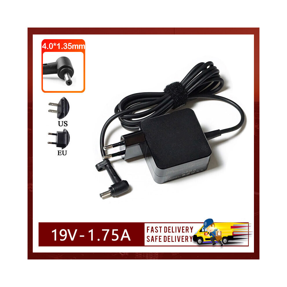 (A-) Eu Plug New 19V 1.75A 4.0*1.35 33W Ac Laptop Power Adapter For Asus 200Ca X202e Ux21a Ux31a X102 X200 X201 S200e X201e 4855672968150