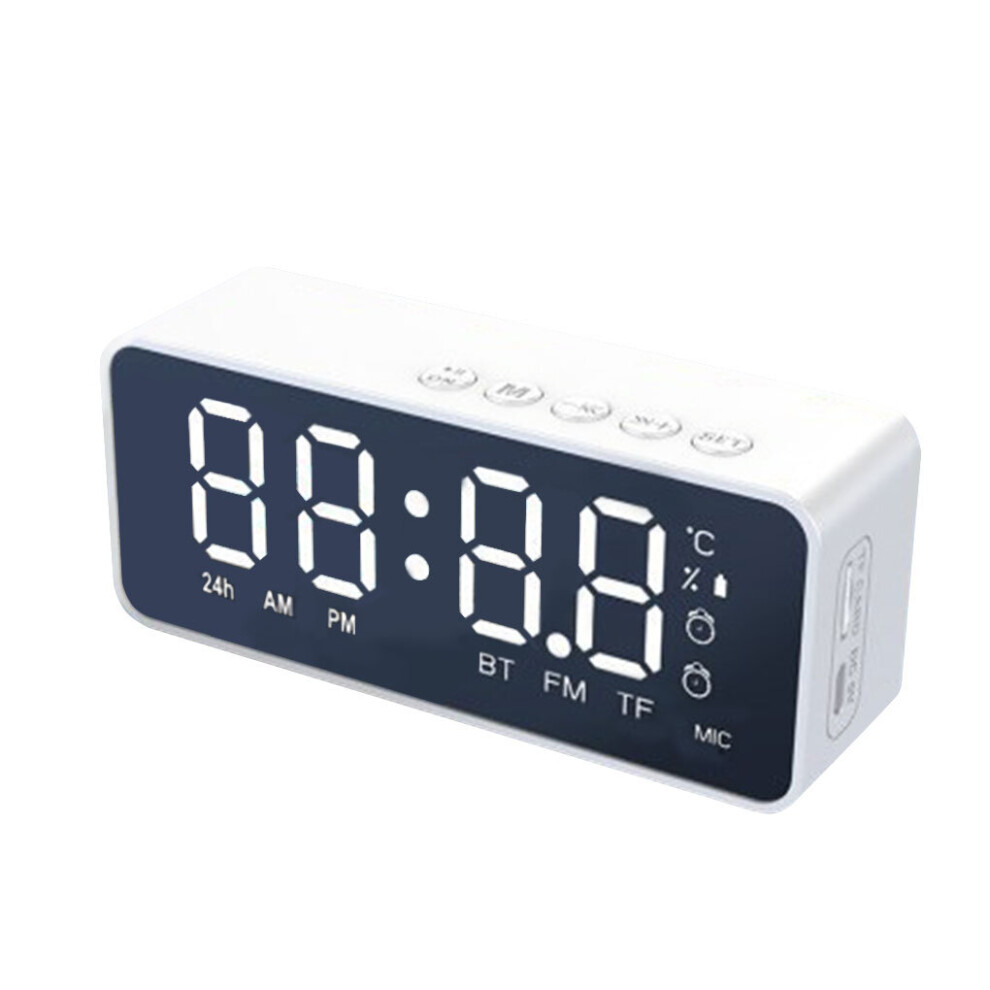 (A-No 02) Mini Loudspeaker Bluetooth V5 0 Adjustable Alarm Clock Led Surround Sound Audio Speaker Pink 4854472213712