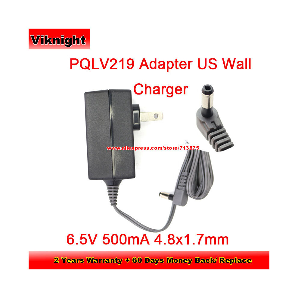 (A-) Genuine Polv219 Ac Adapter 6.5V 0.5A 3.25W 500Ma For Panasonic Cordless Telephone Plqlv226 4.8 X 1.7Mm Plug Us Charger 4855672933134