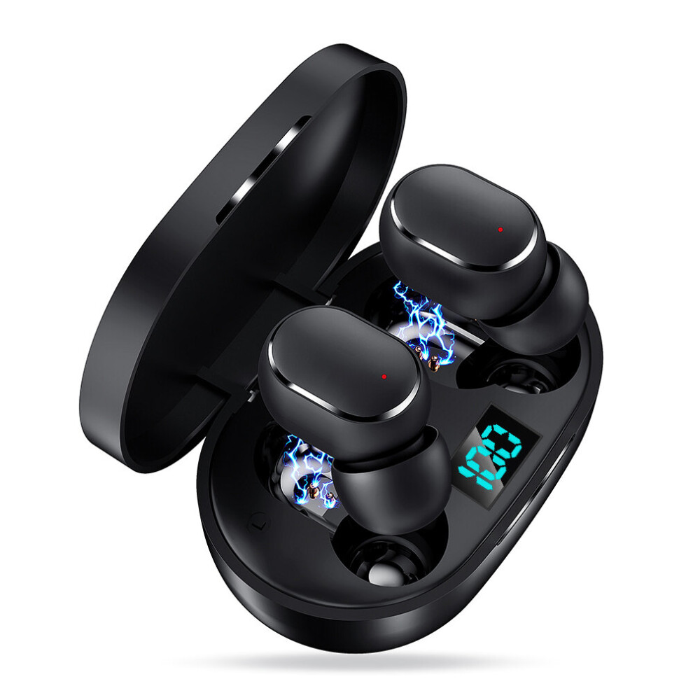 (A-No Earphone Case) Business Bluetooth Earphones Wireless Stereo Music Earbuds Noise Cancelling Headset 4851205049594